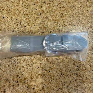 Gray baseball Belt with Silver Buckle